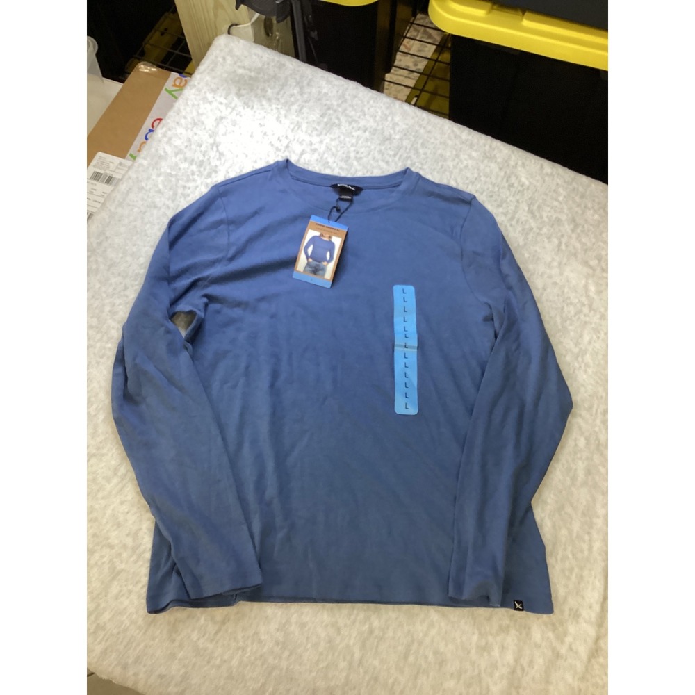 Eddie‎ Bauer Womens Long Sleeve Tee Blue Crew Neck EB010687 Size Large NWT